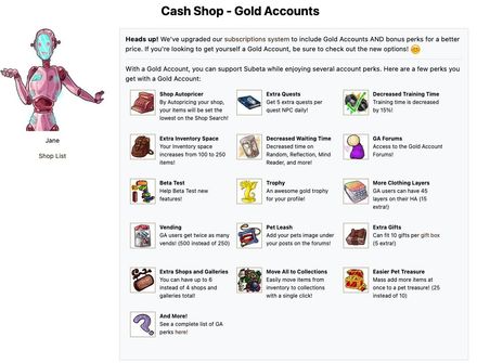 Benefits that come with a Gold Account