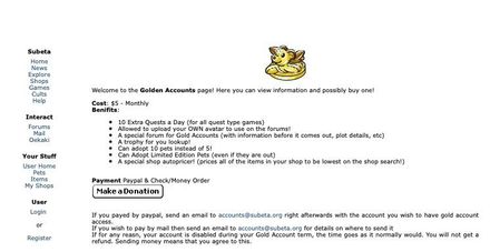 The view of purchasing a gold account in 2004